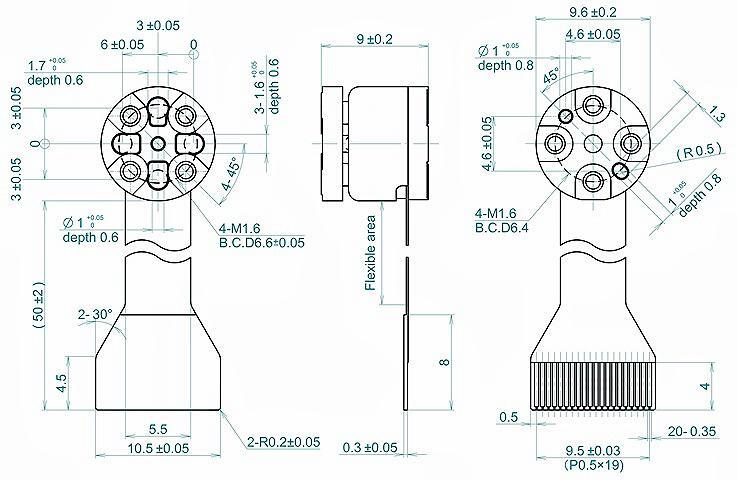 MMS1016分量力矩传感器的尺寸大小