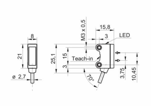 O200.SP-GW1J.72NV 光栅的尺寸图