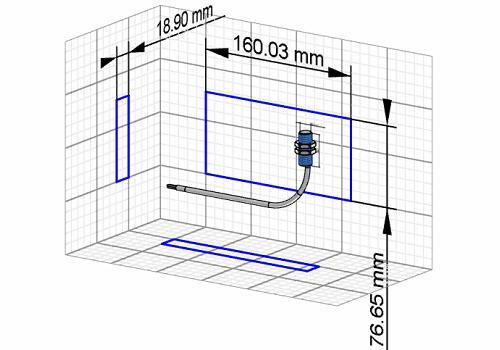 IFRM 12N1701/L 电感式接近开关的3D 模型图