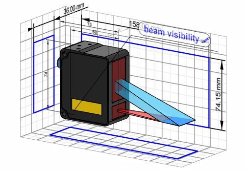 OXM200-B02A.001 传感器的3D 模型图